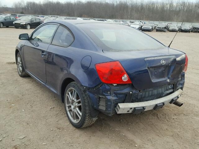 JTKDE177650038876 - 2005 TOYOTA SCION TC BLUE photo 3