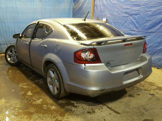 1C3CDZAB7EN182560 - 2014 DODGE AVENGER SE SILVER photo 3