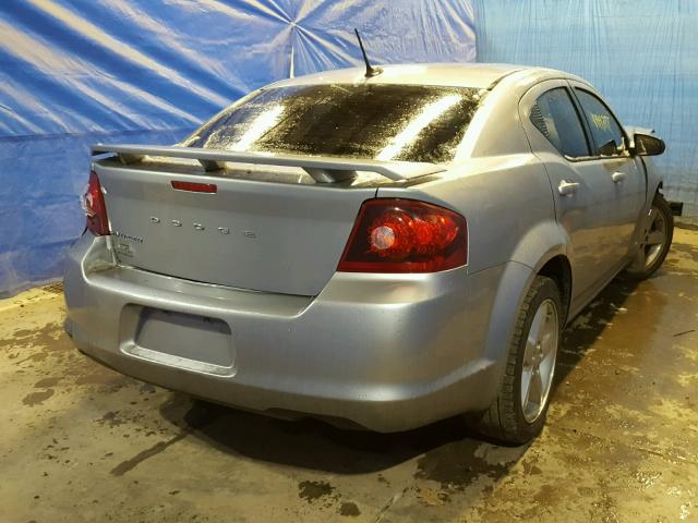 1C3CDZAB7EN182560 - 2014 DODGE AVENGER SE SILVER photo 4