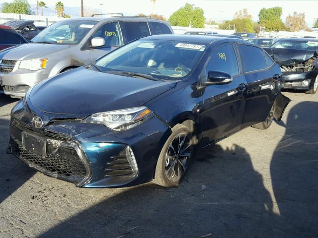 5YFBURHE5HP735141 - 2017 TOYOTA COROLLA L BLUE photo 2