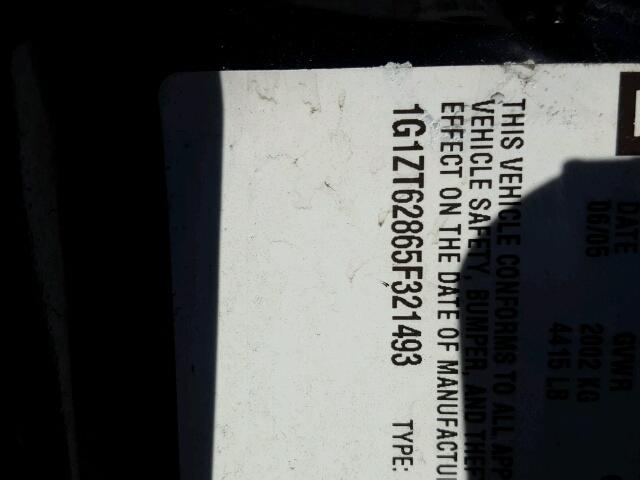 1G1ZT62865F321493 - 2005 CHEVROLET MALIBU MAX ლურჯი ფოტო 10