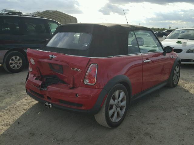 WMWRH33576TL93492 - 2006 MINI COOPER S RED photo 4