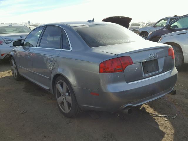 WAUEF98E76A049236 - 2006 AUDI A4 S-LINE GRAY photo 3