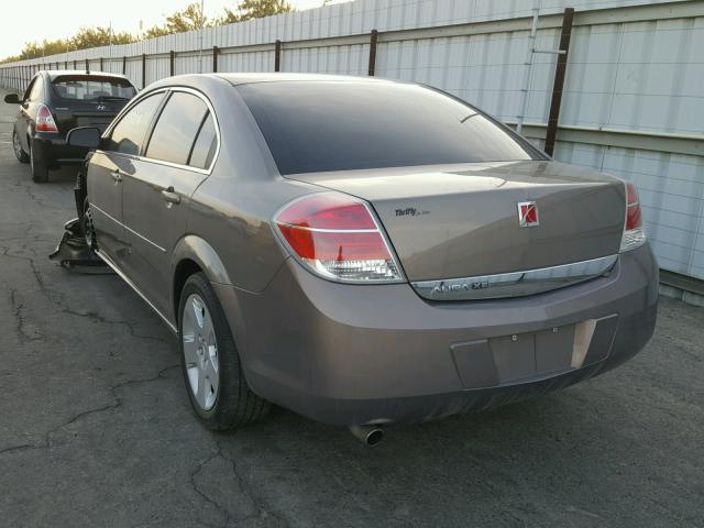 1G8ZS57BX8F227074 - 2008 SATURN AURA XE BROWN photo 3