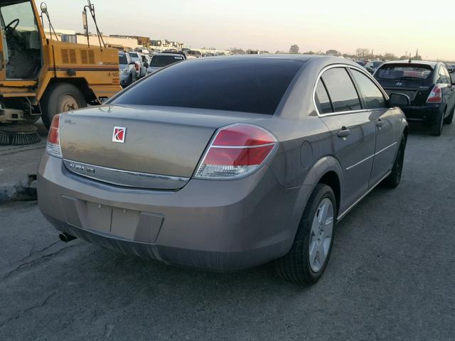 1G8ZS57BX8F227074 - 2008 SATURN AURA XE BROWN photo 4