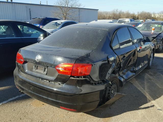 3VW2K7AJ0EM307480 - 2014 VOLKSWAGEN JETTA BASE BLACK photo 4
