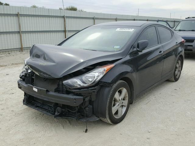 KMHDH4AE0DU857294 - 2013 HYUNDAI ELANTRA GL BLACK photo 2