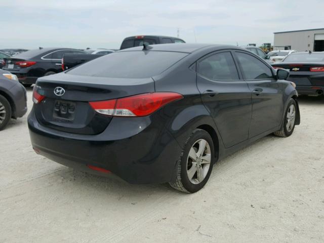 KMHDH4AE0DU857294 - 2013 HYUNDAI ELANTRA GL BLACK photo 4