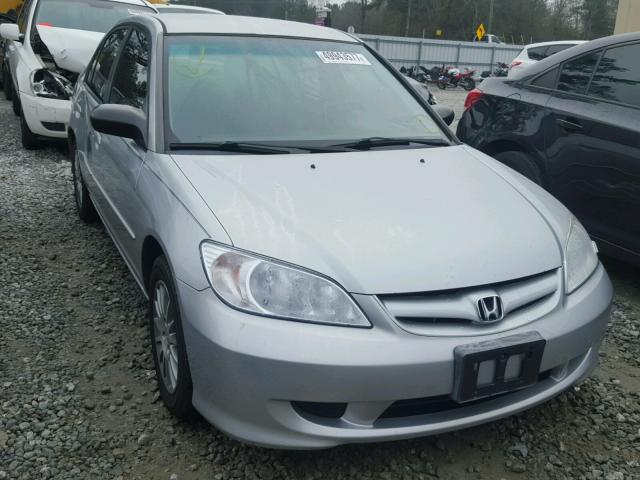 2HGES16505H571940 - 2005 HONDA CIVIC LX SILVER photo 1