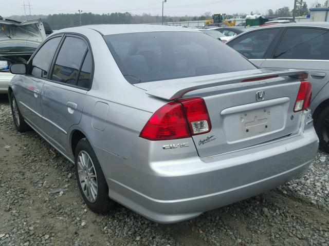 2HGES16505H571940 - 2005 HONDA CIVIC LX SILVER photo 3