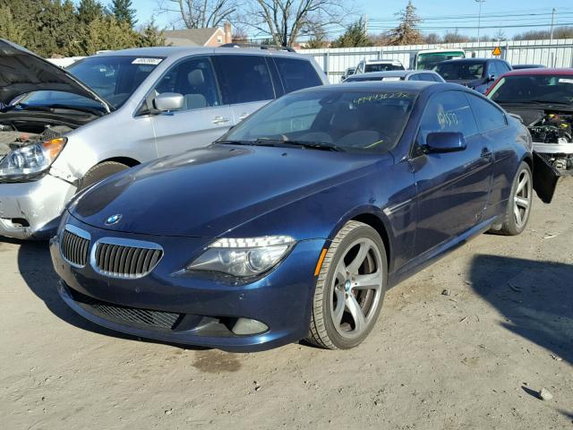 WBAEA53558CV85043 - 2008 BMW 650 I BLUE photo 2