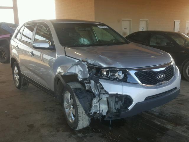 5XYKT4A15DG416317 - 2013 KIA SORENTO LX SILVER photo 1