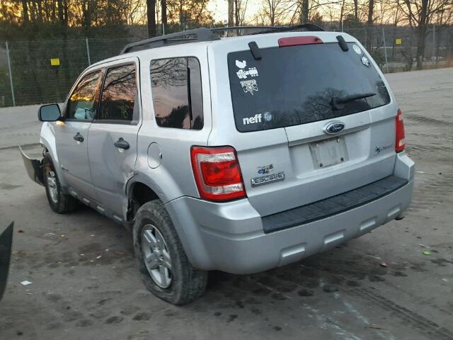 1FMCU49399KA34120 - 2009 FORD ESCAPE HYB GRAY photo 3