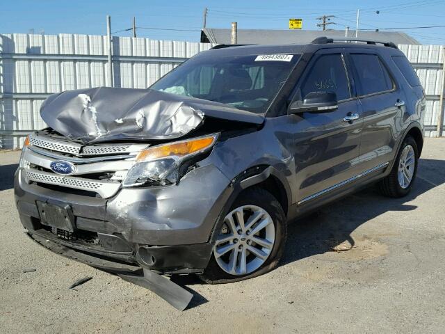 1FM5K7D8XEGB53195 - 2014 FORD EXPLORER X CHARCOAL photo 2