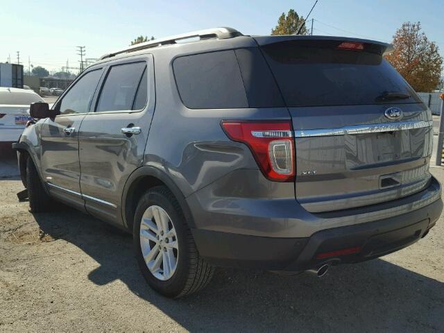 1FM5K7D8XEGB53195 - 2014 FORD EXPLORER X CHARCOAL photo 3