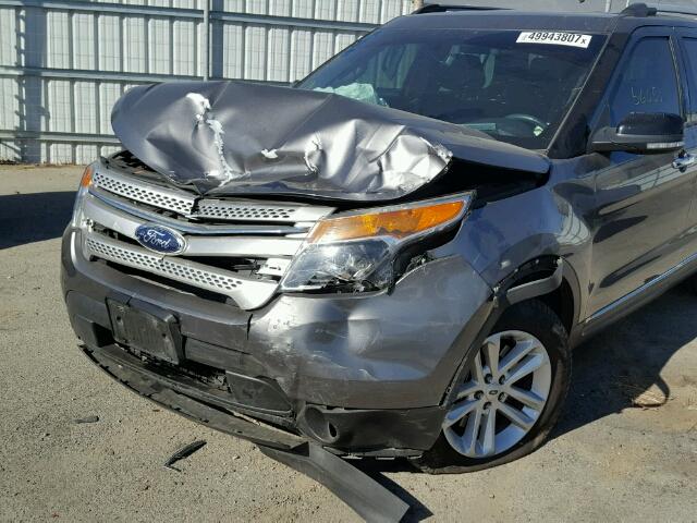 1FM5K7D8XEGB53195 - 2014 FORD EXPLORER X CHARCOAL photo 9