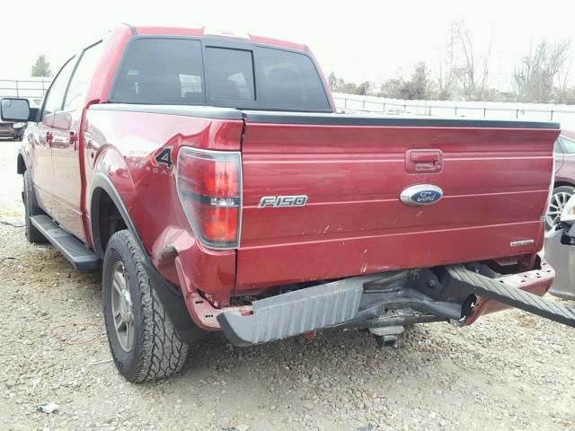 1FTFW1EF9DKE65950 - 2013 FORD F150 SUPER RED photo 3