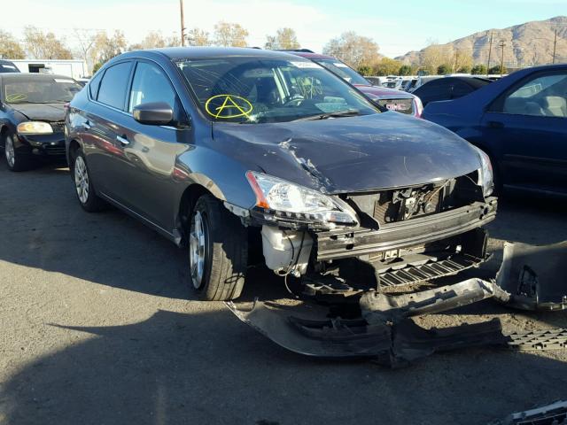 3N1AB7AP8FL680361 - 2015 NISSAN SENTRA S GRAY photo 1