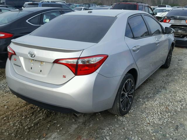 2T1BURHE9EC220767 - 2014 TOYOTA COROLLA L SILVER photo 4