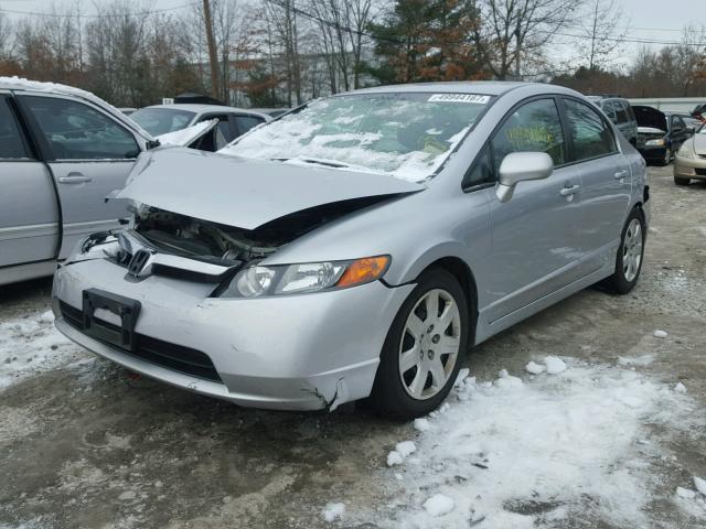 2HGFA16558H333092 - 2008 HONDA CIVIC LX SILVER photo 2