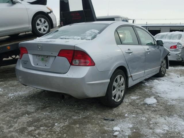 2HGFA16558H333092 - 2008 HONDA CIVIC LX SILVER photo 4