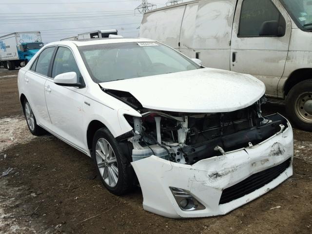 4T1BD1FK1DU092743 - 2013 TOYOTA CAMRY HYBR WHITE photo 1