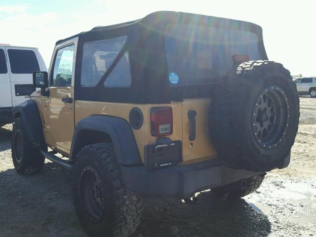 1C4AJWAGXDL668053 - 2013 JEEP WRANGLER S YELLOW photo 3