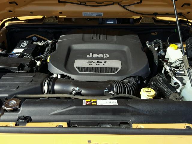 1C4AJWAGXDL668053 - 2013 JEEP WRANGLER S YELLOW photo 7