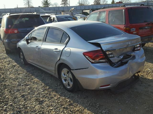 19XFB2F53FE011531 - 2015 HONDA CIVIC LX SILVER photo 3