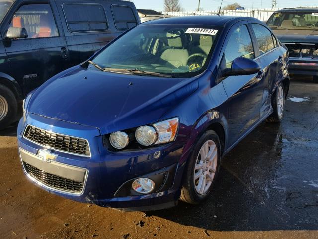 1G1JC5SH9E4140648 - 2014 CHEVROLET SONIC LT BLUE photo 2