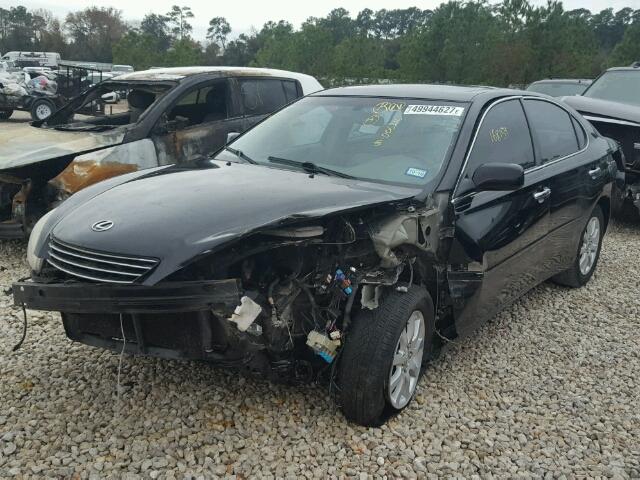 JTHBA30G245006216 - 2004 LEXUS ES 330 BLACK photo 2