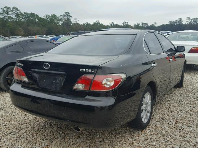 JTHBA30G245006216 - 2004 LEXUS ES 330 BLACK photo 4