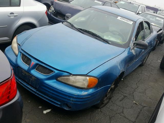 1G2NF52TXYC539135 - 2000 PONTIAC GRAND AM S BLUE photo 2