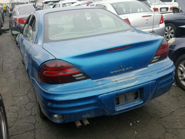 1G2NF52TXYC539135 - 2000 PONTIAC GRAND AM S 蓝色 照片 3