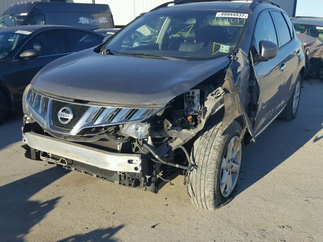 JN8AZ18U39W015694 - 2009 NISSAN MURANO S GRAY photo 2