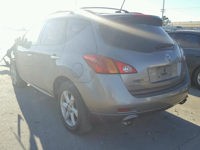 JN8AZ18U39W015694 - 2009 NISSAN MURANO S GRAY photo 3