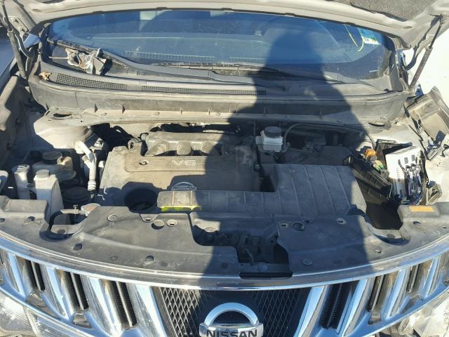 JN8AZ18U39W015694 - 2009 NISSAN MURANO S GRAY photo 7