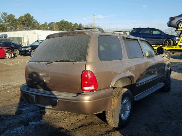 1B4HR28Z8YF171656 - 2000 DODGE DURANGO BROWN photo 4