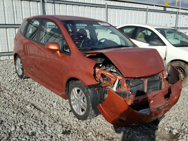 JHMGD386X8S038749 - 2008 HONDA FIT SPORT ORANGE photo 1