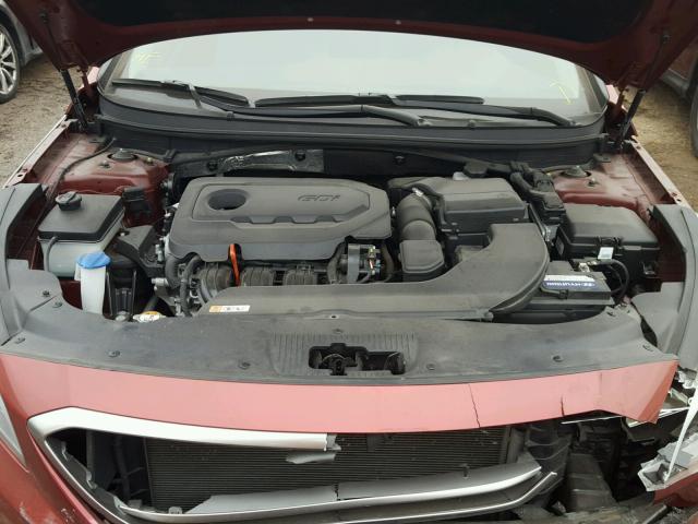 5NPE24AF1GH271642 - 2016 HYUNDAI SONATA SE RED photo 7