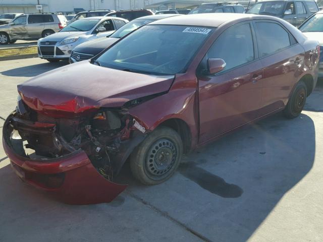 KNAFU4A27A5299865 - 2010 KIA FORTE EX RED photo 2