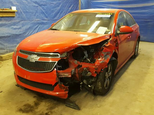 1G1PC5SB3E7298276 - 2014 CHEVROLET CRUZE LT RED photo 2