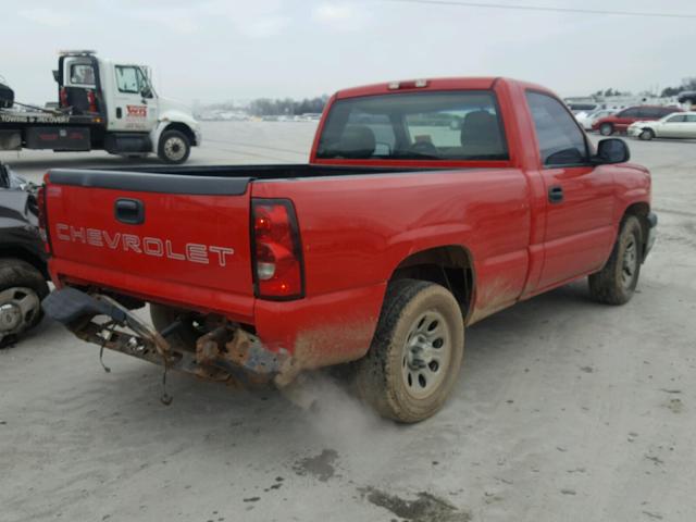 1GCEC14X96Z156858 - 2006 CHEVROLET SILVERADO RED photo 4