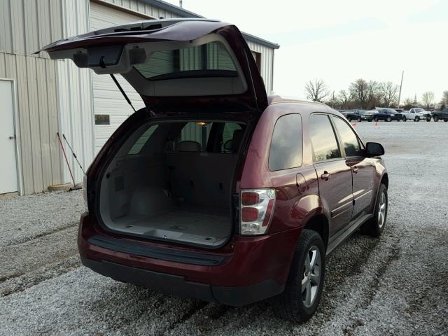 2CNDL63F976251513 - 2007 CHEVROLET EQUINOX LT BURGUNDY photo 4