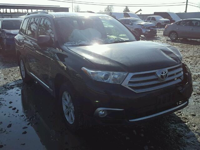 5TDBK3EH9DS206455 - 2013 TOYOTA HIGHLANDER BLACK photo 1