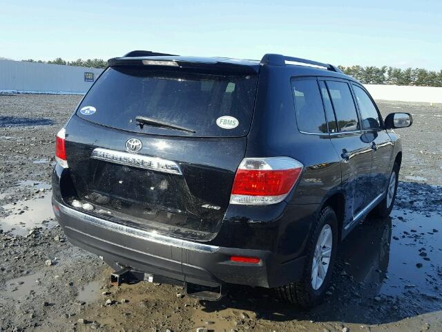 5TDBK3EH9DS206455 - 2013 TOYOTA HIGHLANDER BLACK photo 4