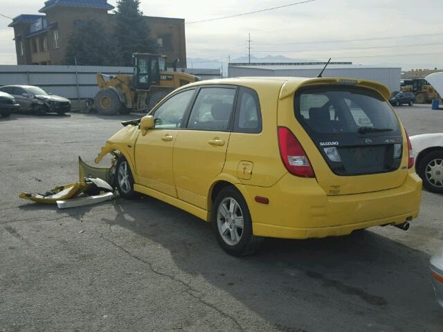 JS2RD41H335201881 - 2003 SUZUKI AERIO SX YELLOW photo 3