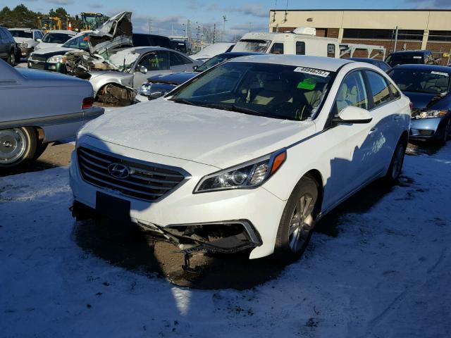 5NPE24AF9FH157578 - 2015 HYUNDAI SONATA SE WHITE photo 2