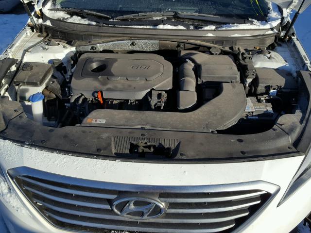 5NPE24AF9FH157578 - 2015 HYUNDAI SONATA SE WHITE photo 7