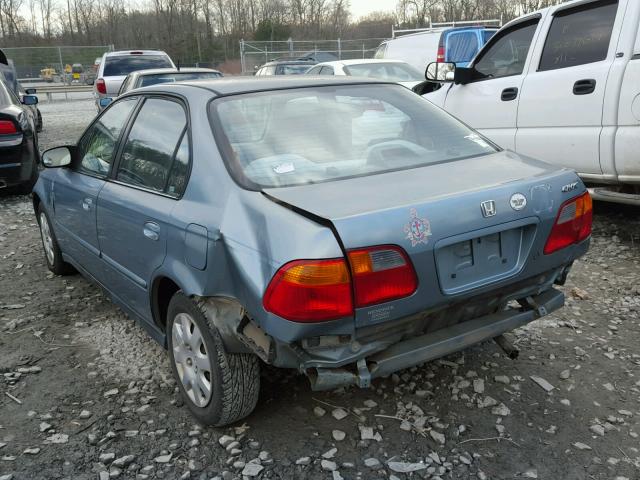 2HGEJ661XYH540437 - 2000 HONDA CIVIC BASE BLUE photo 3